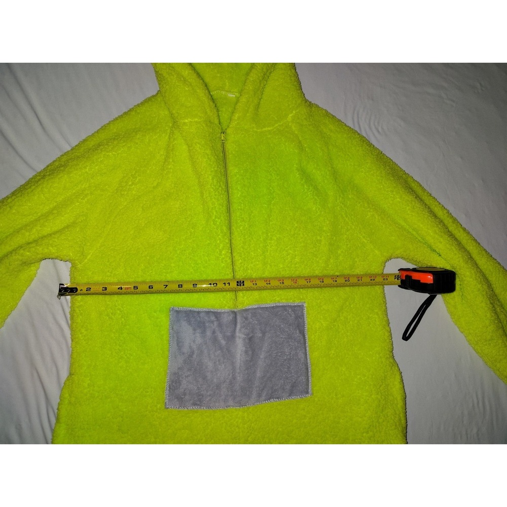 Teletubbies Dipsy Green Fleece Hooded Zip One-Piece Pajama XL - Picture 6 of 7